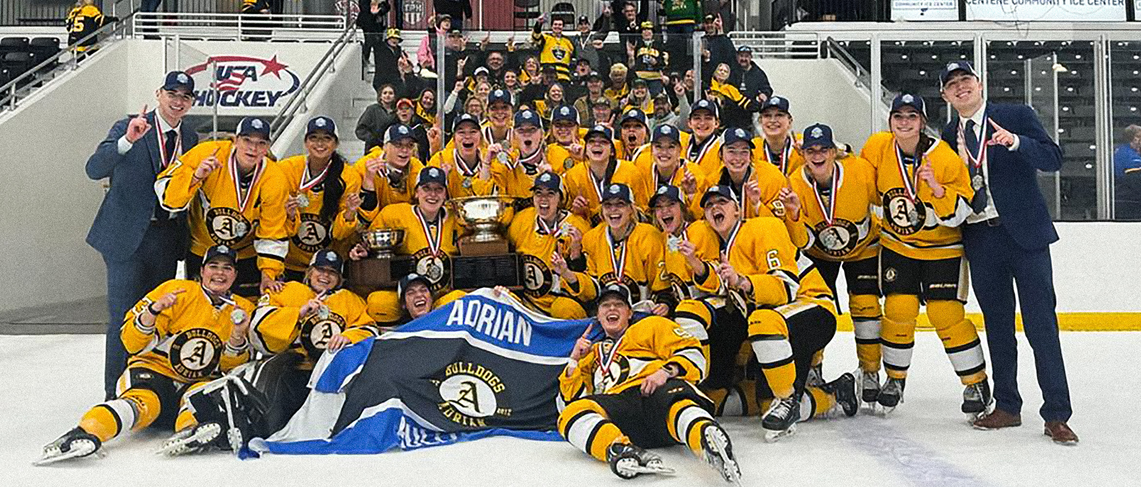 Adrian Ice Hockey Team Champs